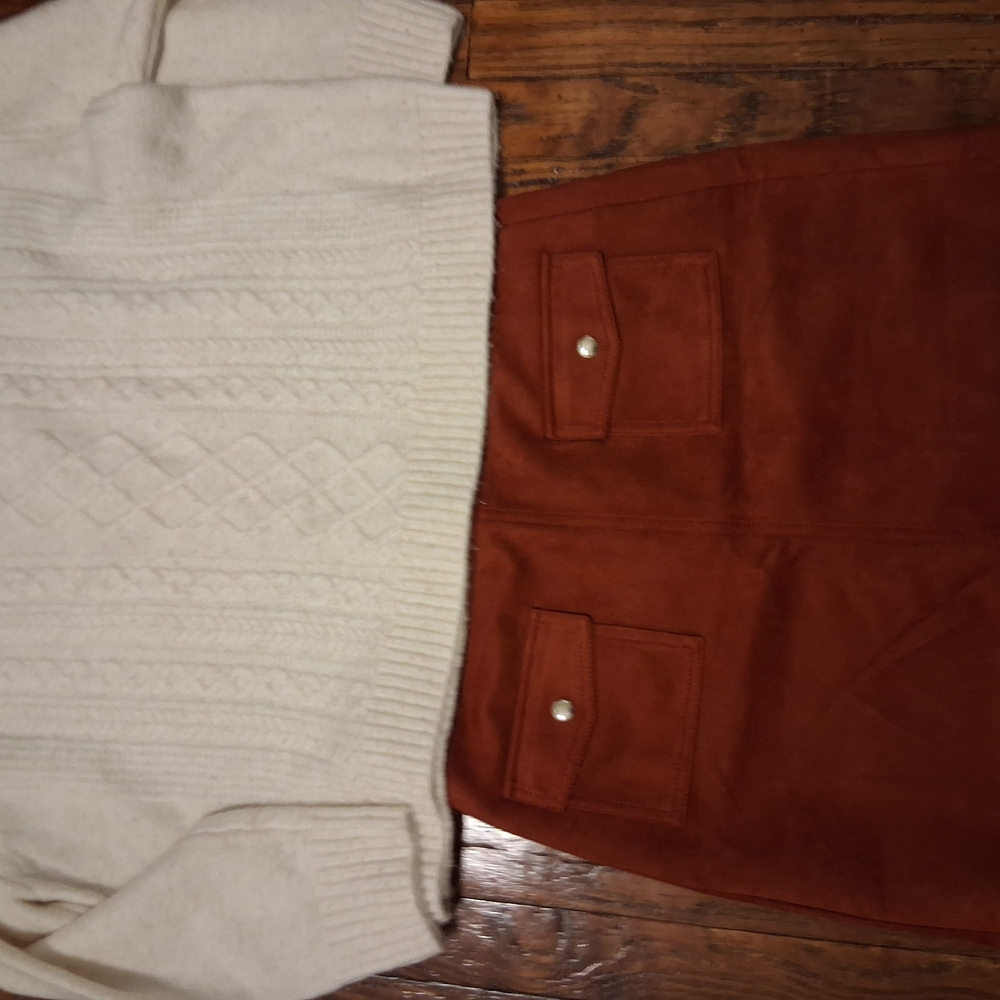 NWT LOFT Mini Skirt in Rich Brown